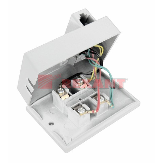 Универсальная телефонная розетка, белая (50 шт/уп)  REXANT