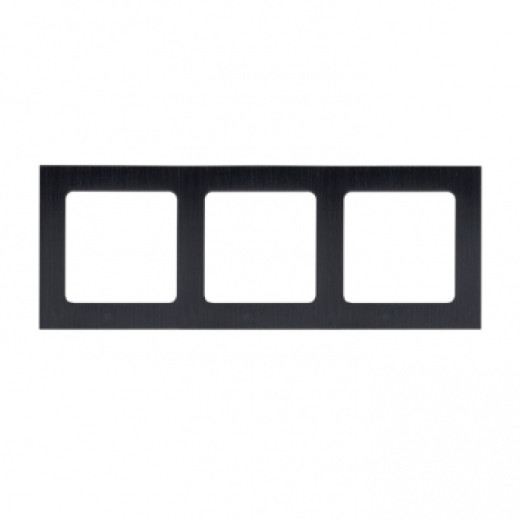 Стокгольм Рамка 3-местная металлическая черная EKF PROxima