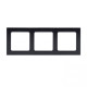 Стокгольм Рамка 3-местная металлическая черная EKF PROxima