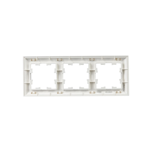 BRITE Рамка 3-мест. РУ-3-Бр алюм./алюм. IEK