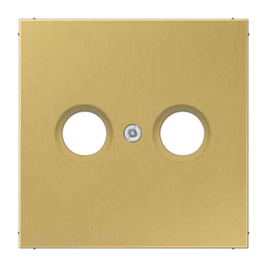 Крышка для TV-FM-розеток, фиксация винтом, металл, латунь classic, Messing