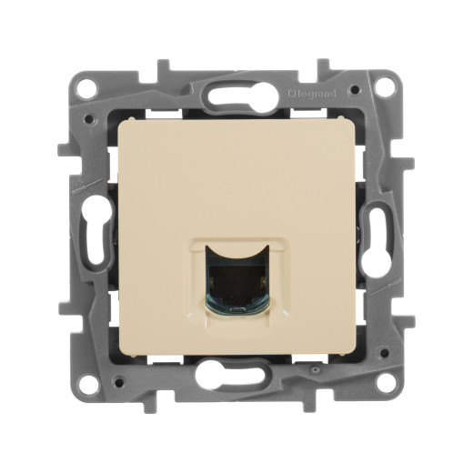 Розетка компьютерная RJ45 категория 6 UTP - Legrand Etika - слоновая кость