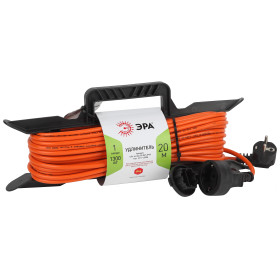 ЭРА Удлинитель силовой UFx-1e-3x0.75-20m на рамке c заземлением 1 розетка 20м ПВС 3x0.75мм2