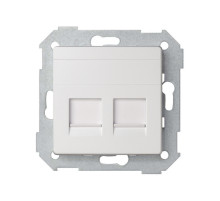 Simon 82 Concept Белый матовый Розетка 2-я RJ45 прямая для передачи данных со шт