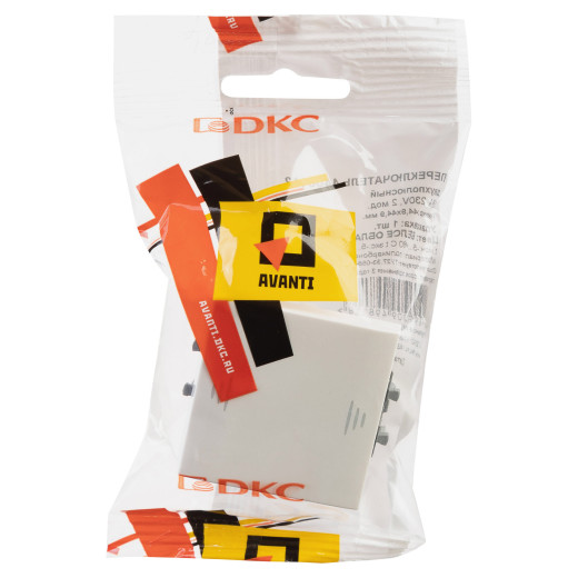 Переключатель одноклавишный модульный, Avanti, белое облако, 2 модуля