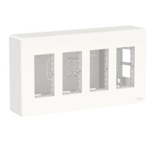 Schneider Electric Unica System+ Бел Блок открытой установки 4х2