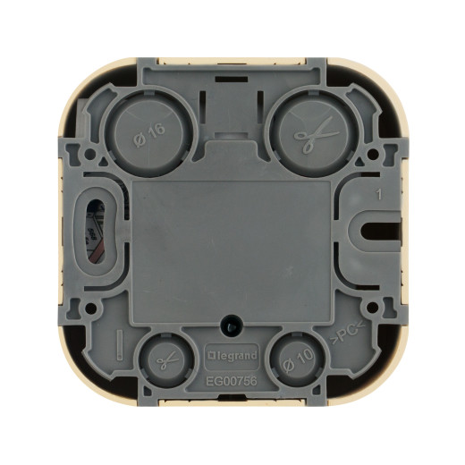 Розетка телефонная RJ11 - Legrand Quteo - IP20 накладной монтаж - дерево