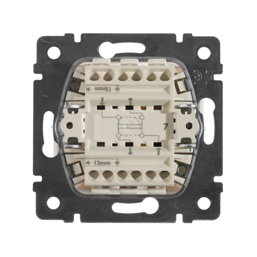 Переключатель перекрёстный одноклавишный - Legrand Valena - 10А 250В схема 7 винтовые зажимы - белый