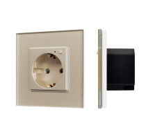 Arlight Розетка электрическая с Zigbee управлением SCT-OMALI-EUZB1-PL-GD (240V, 16A, Zigbee) (-)