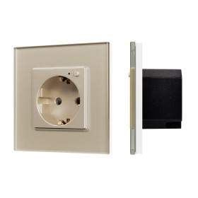 Arlight Розетка электрическая с Zigbee управлением SCT-OMALI-EUZB1-PL-GD (240V, 16A, Zigbee) (-)