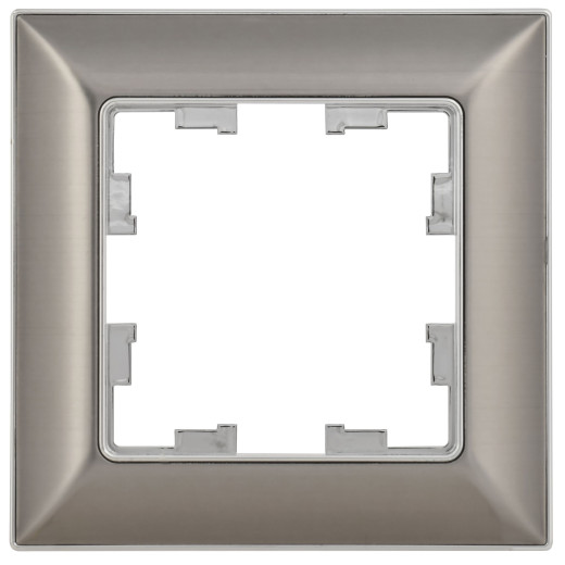BRITE Рамка 1-местная РУ-1-Бр металл хром/никель IEK