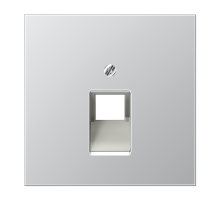 JUNG LS 990 Алюминий Накладка 1-ой наклонной ТЛФ/комп розетки