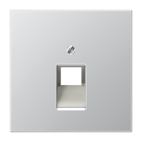 JUNG LS 990 Алюминий Накладка 1-ой наклонной ТЛФ/комп розетки