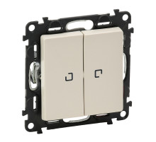 Legrand Valena LIFE DIY Сл.кость Выключатель 2-клавишный с подсветкой 10А 250В.
