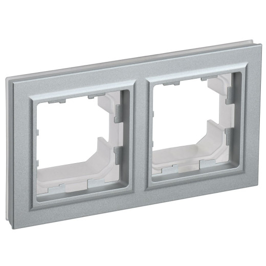 BRITE Рамка 2-мест. IP44 РУ-2-БрА-44 алюм. IEK