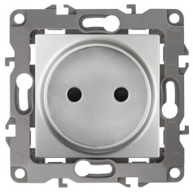 ЭРА Розетка Серия 12 12-2105-03 2P 16A-250В IP20 алюминий