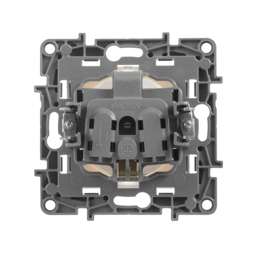 Розетка с заземлением - Legrand Etika - без шторок 16А 250В винтовые зажимы - белый