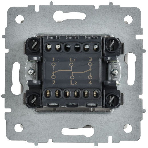 BRITE Выключ. 2-кл. прох. 10А ВС10-2-6-БрАБ а/б IEK