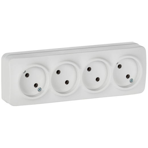 GLORY Роз. 4-я без з/к/ш о/у 10А РС24-2-ХБм бел. м. IEK