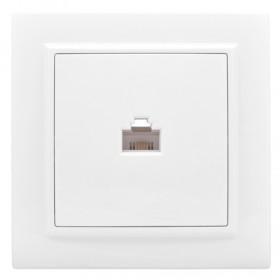 EKF Basic Минск Белый Розетка RJ-45, СП.