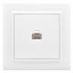 Минск Розетка RJ-45 1-местная СП белая EKF Basic