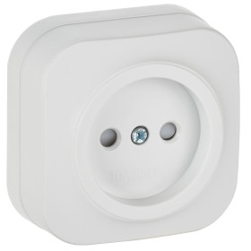 IEK GLORY Роз. без з/к с з/ш о/у 10А РСш20-2-ХБм бел. м.