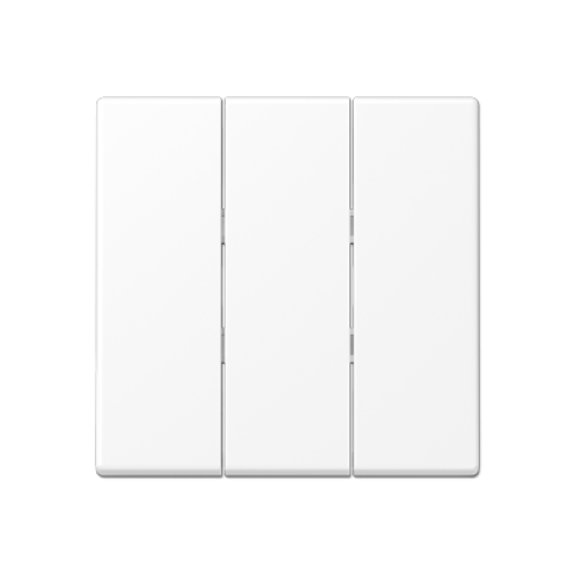 Клавиша для тройных выключателей, термопласт, белый матовый