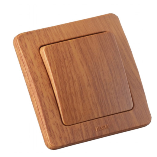 ВС16-311-05 Выключатель скрытой установки, одноклавишный, цвет  дуб