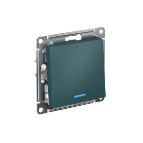 Systeme Electric AtlasDesign Изумруд Переключатель 1-клавишный с подсветкой, сх.6а, 10АХ, механизм