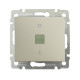 Выключатель одноклавишный двухполюсный с индикацией - Legrand Valena - 10А 250В схема 2T безвинтовые зажимы - слоновая кость