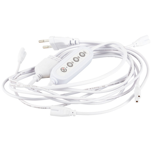 Разветвитель сетевой для линейных светильников ЭРА 4х IEC C7 2pin+timer на 4 точки с таймером 4, 8, 12H 2 м