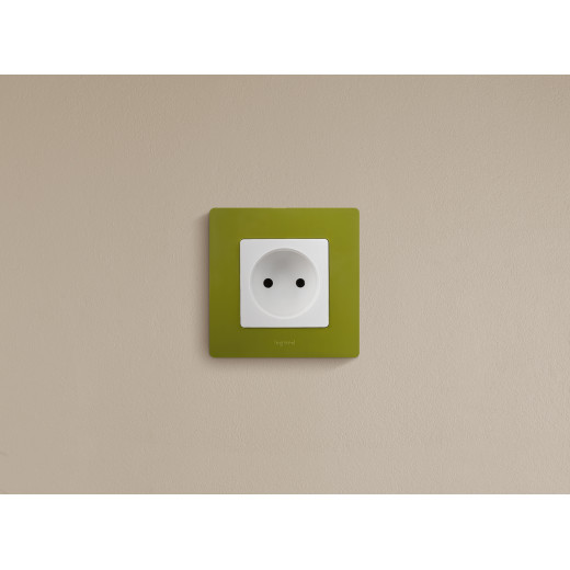 Розетка без заземления - Legrand Etika - без шторок 16А 250В винтовые зажимы - белый