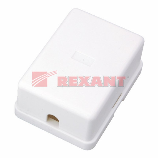 Розетка телефонная внешняя, 1 порт UTP RJ-14 (6P4C), CAT 3 REXANT
