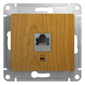 Systeme Electric Glossa Дерево Дуб Розетка компьютерная RJ45 кат.5E