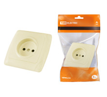 TDM Розетка 2П 10А 250В сл. кость 