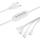 Разветвитель сетевой для линейных светильников ЭРА 4х IEC C7 2pin+timer на 4 точки с таймером 9 12 15H 2м