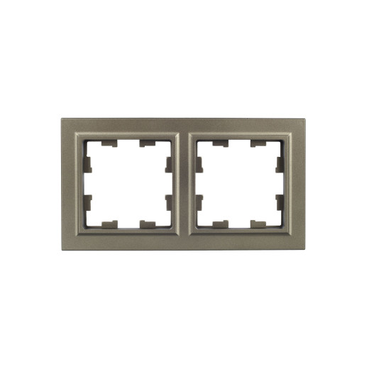 BRITE Рамка 2-мест. РУ-2-БрШ шамп. IEK