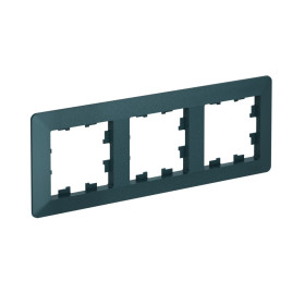 Systeme Electric AtlasDesign Air Изумруд/дымчатый черный Рамка 3-ая