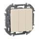Выключатель трёхклавишный - Legrand/Daccord Inspiria - 10АХ 250В винтовые зажимы - слоновая кость