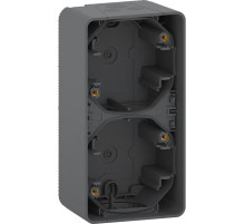 Schneider Electric Mureva Styl Антрацит Бокс 2-ой для накладного вертикального монтажа, IP55