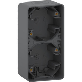 Schneider Electric Mureva Styl Антрацит Бокс 2-ой для накладного вертикального монтажа, IP55