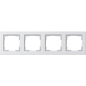 Gira E2 Бел глянц Рамка 4-ая
