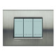 Livinglight Рамка прямоугольная, 3 модуля, цвет Фактурная сталь