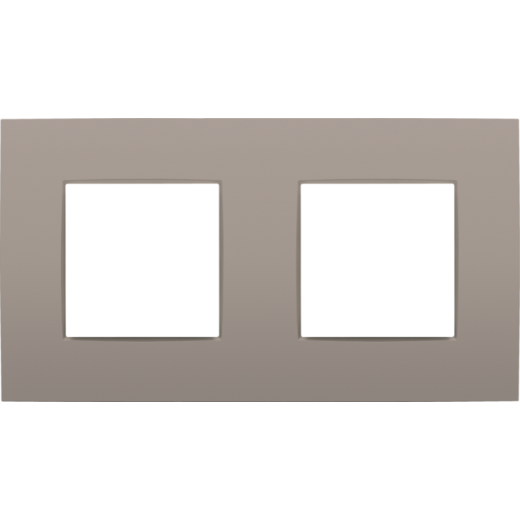 Рамка на 2 поста, бронза