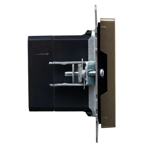 BRITE Роз. USB A+C 18Вт РЮ11-1-БрШ шамп. IEK