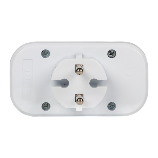 Разветвитель 2 гн. б/з плоский 6А 250B EKF PROxima