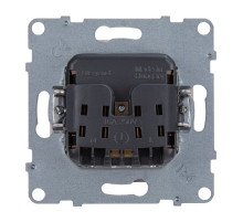 Legrand/Daccord SUNO Белый Розетка 2К 16А 250В. C защитными шторками. Винтовые зажимы.  .