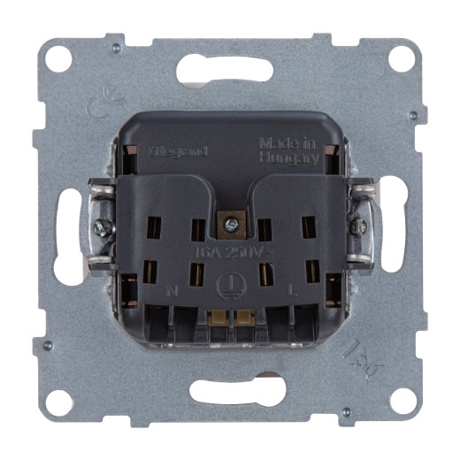 SUNO. Силовая розетка 2К 16А 250В. C защитными шторками. Винтовые зажимы. Цвет 