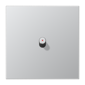 JUNG Центральная плата, 1 пост, 1 тумблер, цилиндр c окошком металл алюминий серия LS