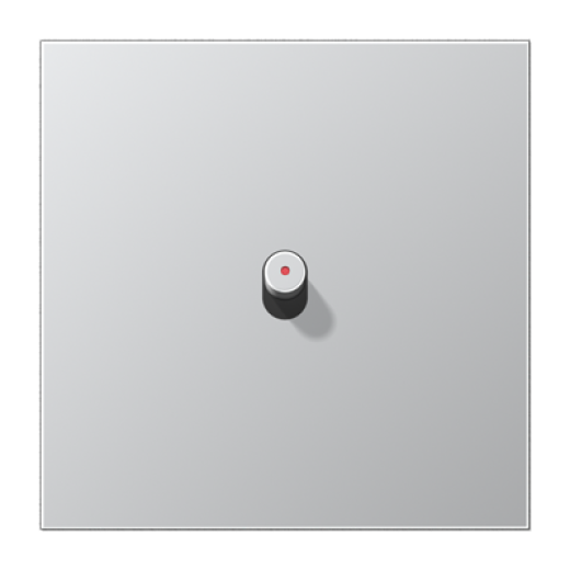 Центральная плата, 1 пост, 1 тумблер, цилиндр c окошком, металл, алюминий, серия LS